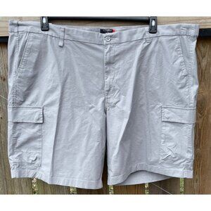 Dockers Big & Tall Tech Cargo Shorts Gray Size 52 Stretch Moisture Wicking
